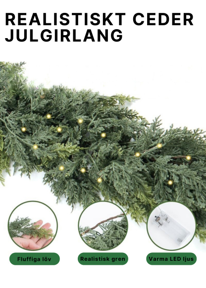 CedarSpruce™ Konstgjort Cederträ Julgirlang