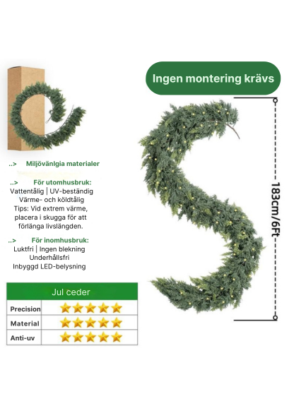 CedarSpruce™ Konstgjort Cederträ Julgirlang